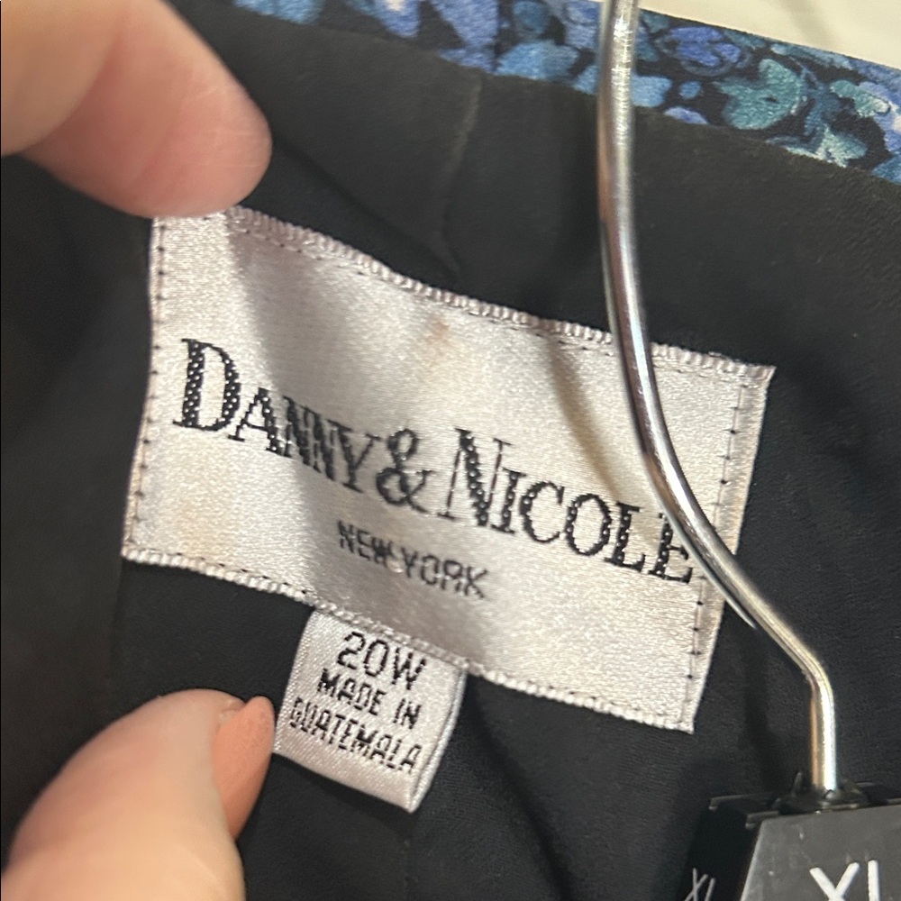 Danny & Nicole Blue Floral 2 piece Dress - Picture 3 of 14